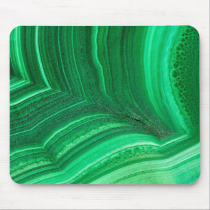 Alfombrilla De Ratón Mineral de malaquita verde brillante