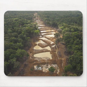 Alfombrilla De Ratón Minería de oro aluvial. Selva tropical, Guyana.