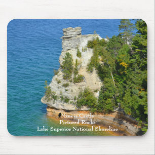 Alfombrilla De Ratón Miners Castle at Pictured Rocks