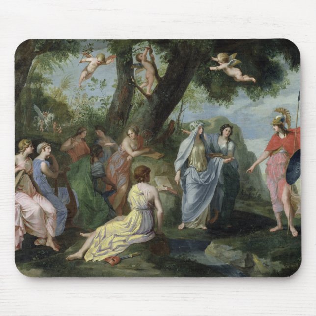 Alfombrilla De Ratón Minerva con las musas (Frente)