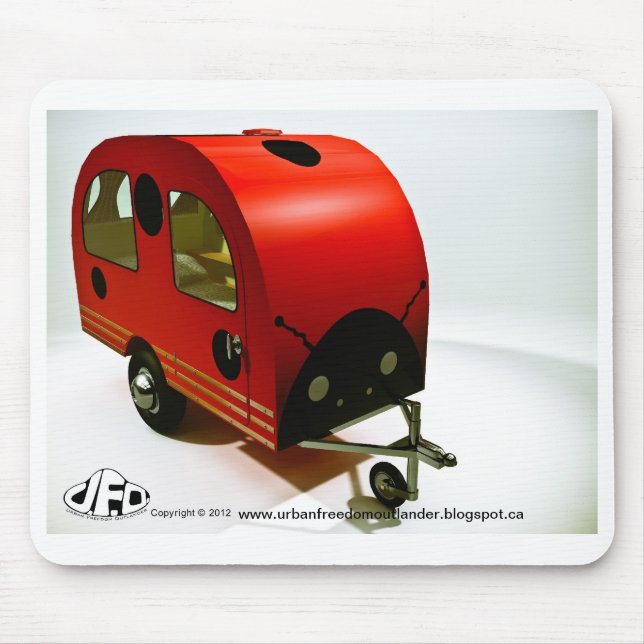 Alfombrilla De Ratón Mini Bicicleta Camper Ladybug estilo Mousepad (Frente)