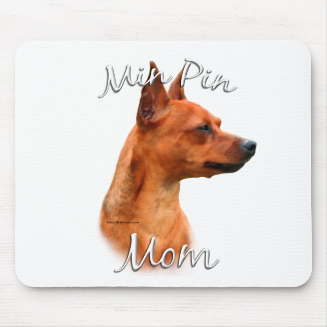Alfombrilla De Ratón Miniatura Pinscher (óxido) Mamá 2 (Frente)