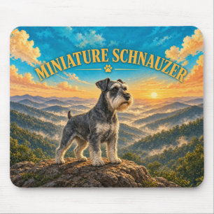 Alfombrilla De Ratón Miniature Schnauzer, Gran Smoky Arte de Perro Vint
