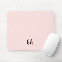 Minimal Pastel Pink Monogram Initials