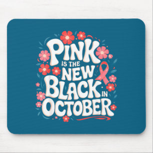 Alfombrilla De Ratón Minimal Rosa Octubre Nuevo Apoyo Negro