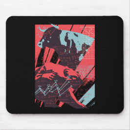 Alfombrilla De Ratón Minimal Stock Market Bull Bear Chart