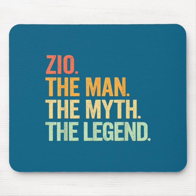 Alfombrilla De Ratón Minimal Zio Man Myth Legend Retro (Frente)