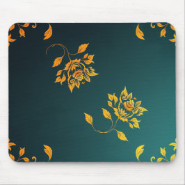 Alfombrilla De Ratón Minimalist Golden Floral Mouse Pad