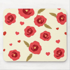 Alfombrilla De Ratón Minimalist Red Roses Mouse Pad