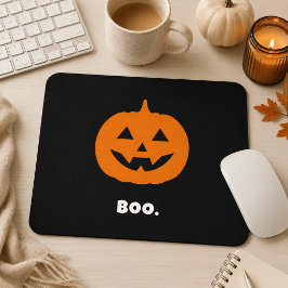 Alfombrilla De Ratón Minimalista BOO. Calabaza – Halloween minimalista