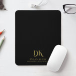 Alfombrilla De Ratón Minimalista elegante Monograma moderno de estilo n<br><div class="desc">La elegante almohadilla de ratón elegante estilo Personalizado Monograma moderno Oro Negro es una lujosa y sofisticada incorporación a su espacio de trabajo.</div>