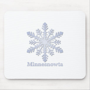 Alfombrilla De Ratón Minnesnowta Blue Snowflake