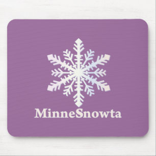 Alfombrilla De Ratón MinneSnowta con copo de nieve
