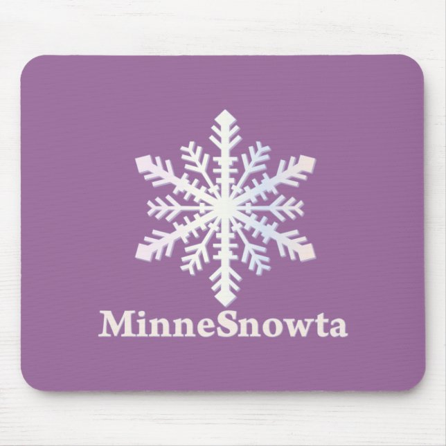 Alfombrilla De Ratón MinneSnowta con copo de nieve (Frente)