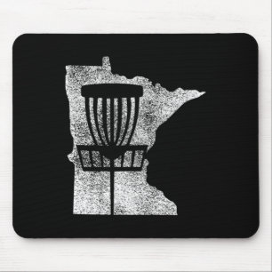 Alfombrilla De Ratón Minnesota Disc Golf Estado Con Canasta Distressed