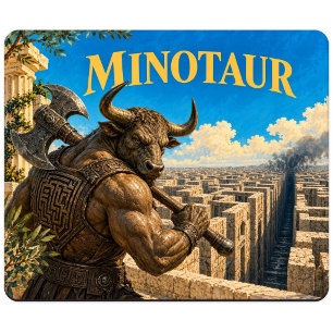 Alfombrilla De Ratón Minotauro, Monstruo de Fantasía Gótica