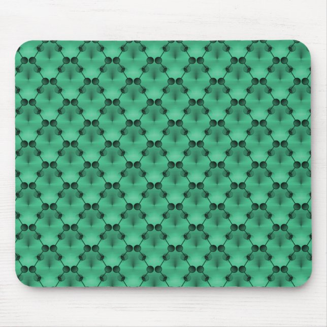 Alfombrilla De Ratón Mint Green Retro Funk Circles Mousepad (Frente)