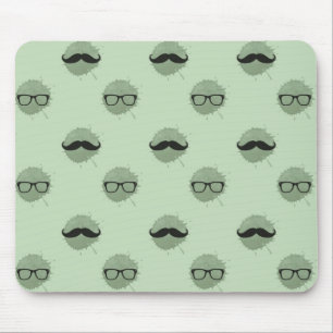 Alfombrilla De Ratón Mint Hipster Mustaches