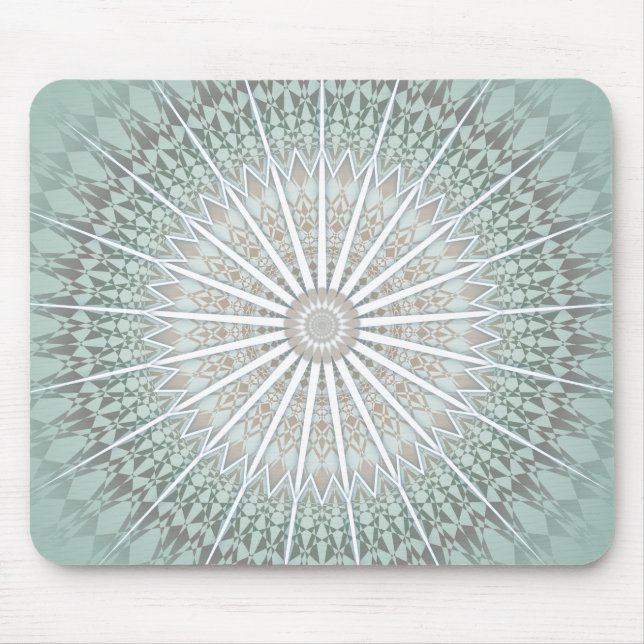 Alfombrilla De Ratón Mint Taupe Mandala (Frente)
