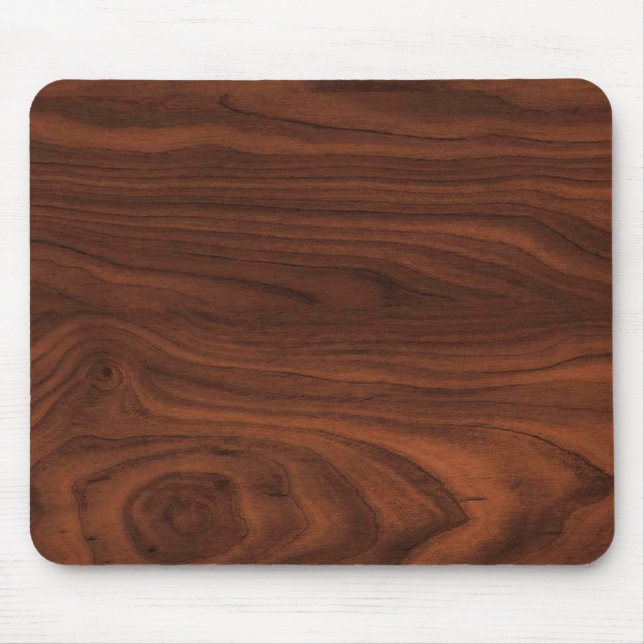 Alfombrilla De Ratón Mirada de madera oscura de Brown (Frente)
