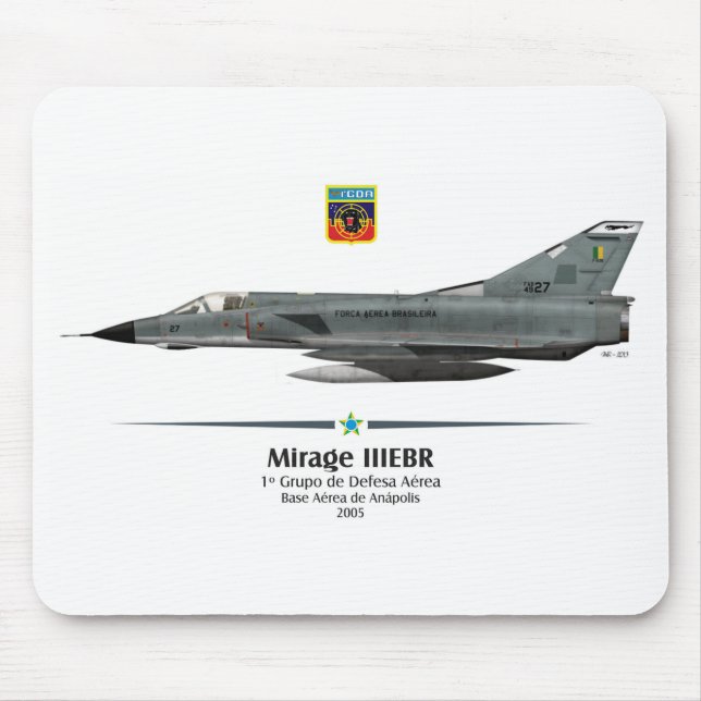 Alfombrilla De Ratón Mirage IIIEBR - Força Aérea Brasileira - FAB (Frente)