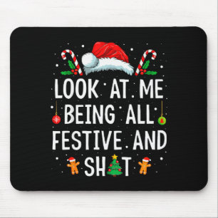 Alfombrilla De Ratón Mírame siendo todo festivo y divertido Navidad