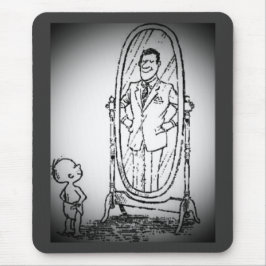 Alfombrilla De Ratón Mirando en el espejo