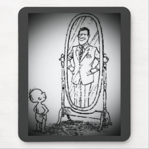 Alfombrilla De Ratón Mirando en el espejo