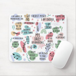 Alfombrilla De Ratón Mis afirmaciones diarias