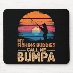 Alfombrilla De Ratón Mis Amigos De La Pesca Me Llaman Bumpa Retro Vinta