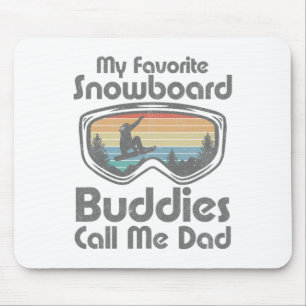 Alfombrilla De Ratón Mis Amigos Favoritos de Snowboard Me Llaman Papá G
