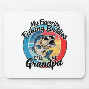 Alfombrilla De Ratón Mis compañeros de pesca favoritos me llaman abuelo