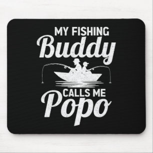 Alfombrilla De Ratón Mis compañeros de pesca me llaman Popo Día del Pad