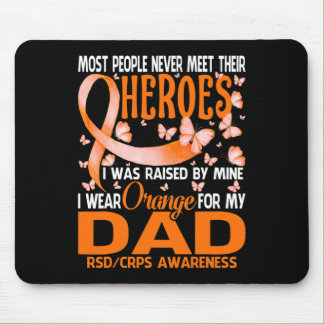 Alfombrilla De Ratón Mis Héroes Llevo Naranja Para Mi Papá Rsd Crps Awa