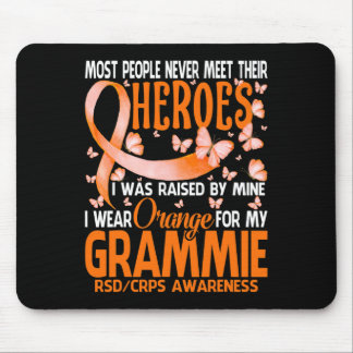 Alfombrilla De Ratón Mis Héroes Llevo Naranja Para Mis Grammie Rsd Crps