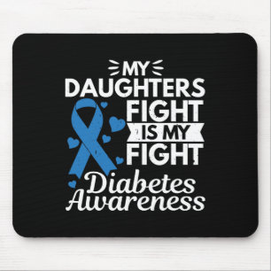 Alfombrilla De Ratón Mis Hijas Pelean Es Mi Lucha Contra La Diabetes Ti