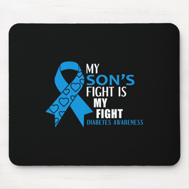 Alfombrilla De Ratón Mis Hijos Pelean Es Mi Lucha Contra La Diabetes Ti (Frente)