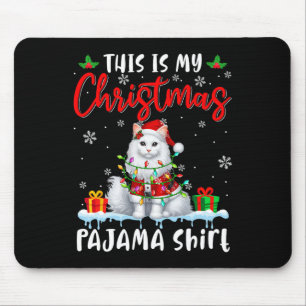 Alfombrilla De Ratón Mis Navidades Pajama Santa Cat Animales Noches Luc