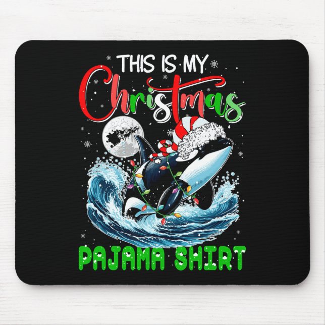 Alfombrilla De Ratón Mis Navidades Pajama Santa Orca Lover Ki (Frente)