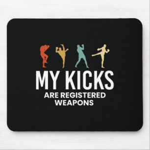 Alfombrilla De Ratón Mis patadas son kickboxing de armas registradas Ki