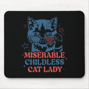 Alfombrilla De Ratón Miserables gatos sin hijos para Kamala Harris 2