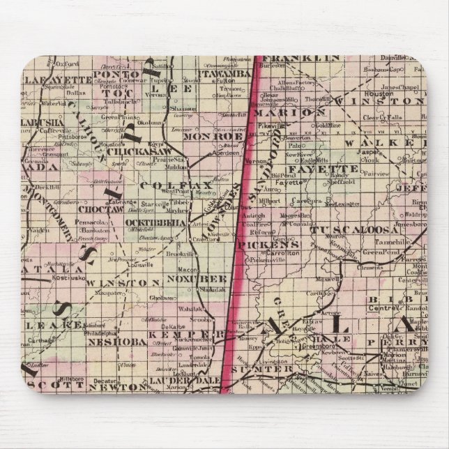 Alfombrilla De Ratón Misisipi y Alabama (Frente)