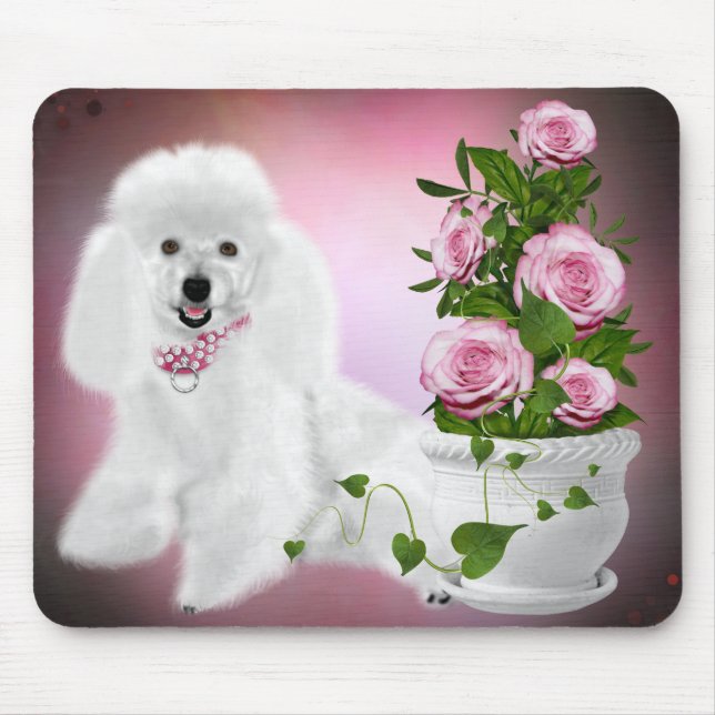 Alfombrilla De Ratón Miss Elegant Poodle Mousepad (Frente)