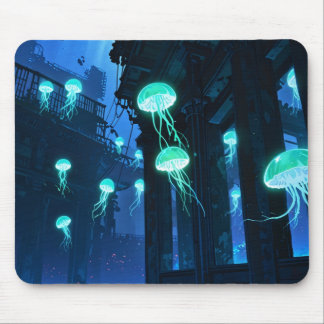 Alfombrilla De Ratón 🌊 🐙 Mistic Jellyfish - Atlantis Depths Mousepad