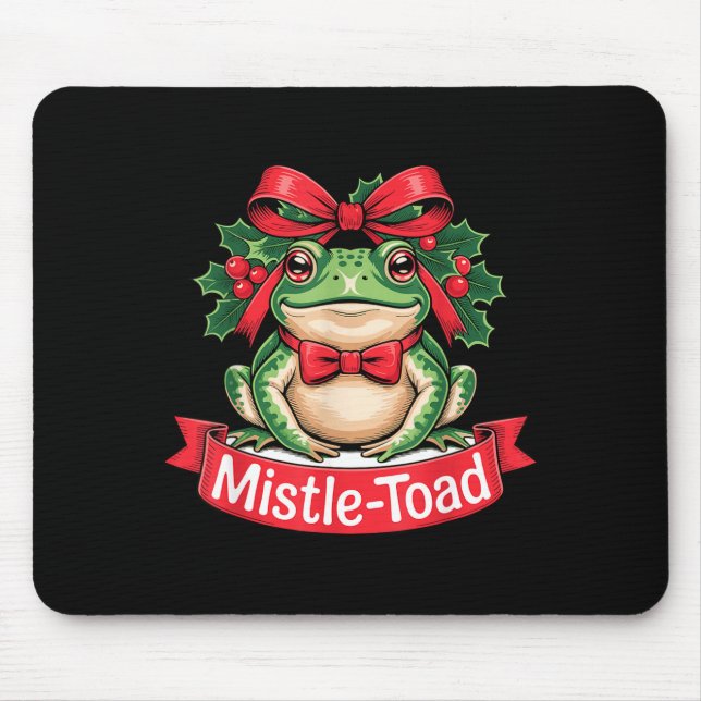 Alfombrilla De Ratón Mistle-toad Funny Christmas Toad Pun  (Frente)