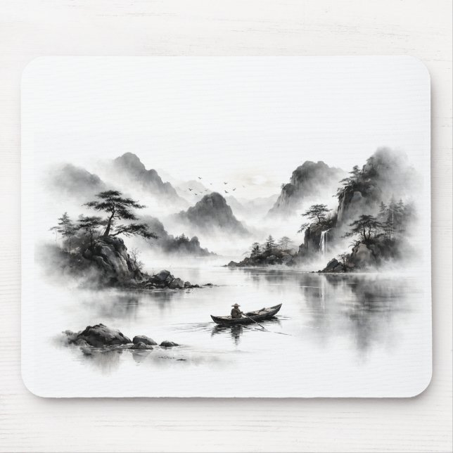 Alfombrilla De Ratón Misty Lake Mousepad (Frente)