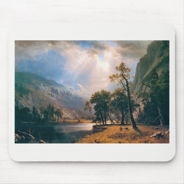 Alfombrilla De Ratón Mitad Dome Yosemite Valley de Albert Bierstadt, 18 (Frente)