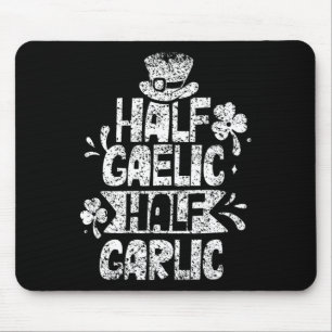 Alfombrilla De Ratón Mitad gaélico mitad ajo día de San Patricio irland