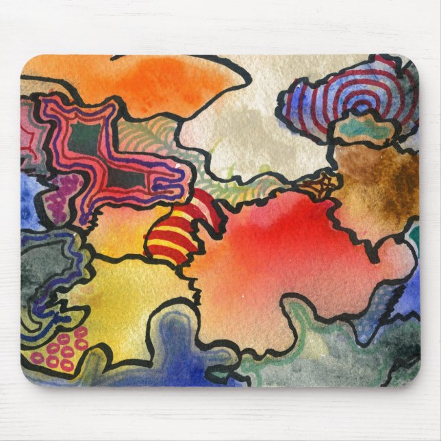 Alfombrilla De Ratón "Mites y partes" Resumen de diseño Mousepad (Frente)