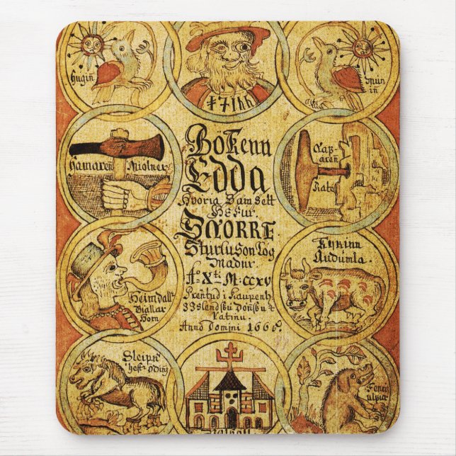 Alfombrilla De Ratón Mitología de los nórdises de Edda (Frente)